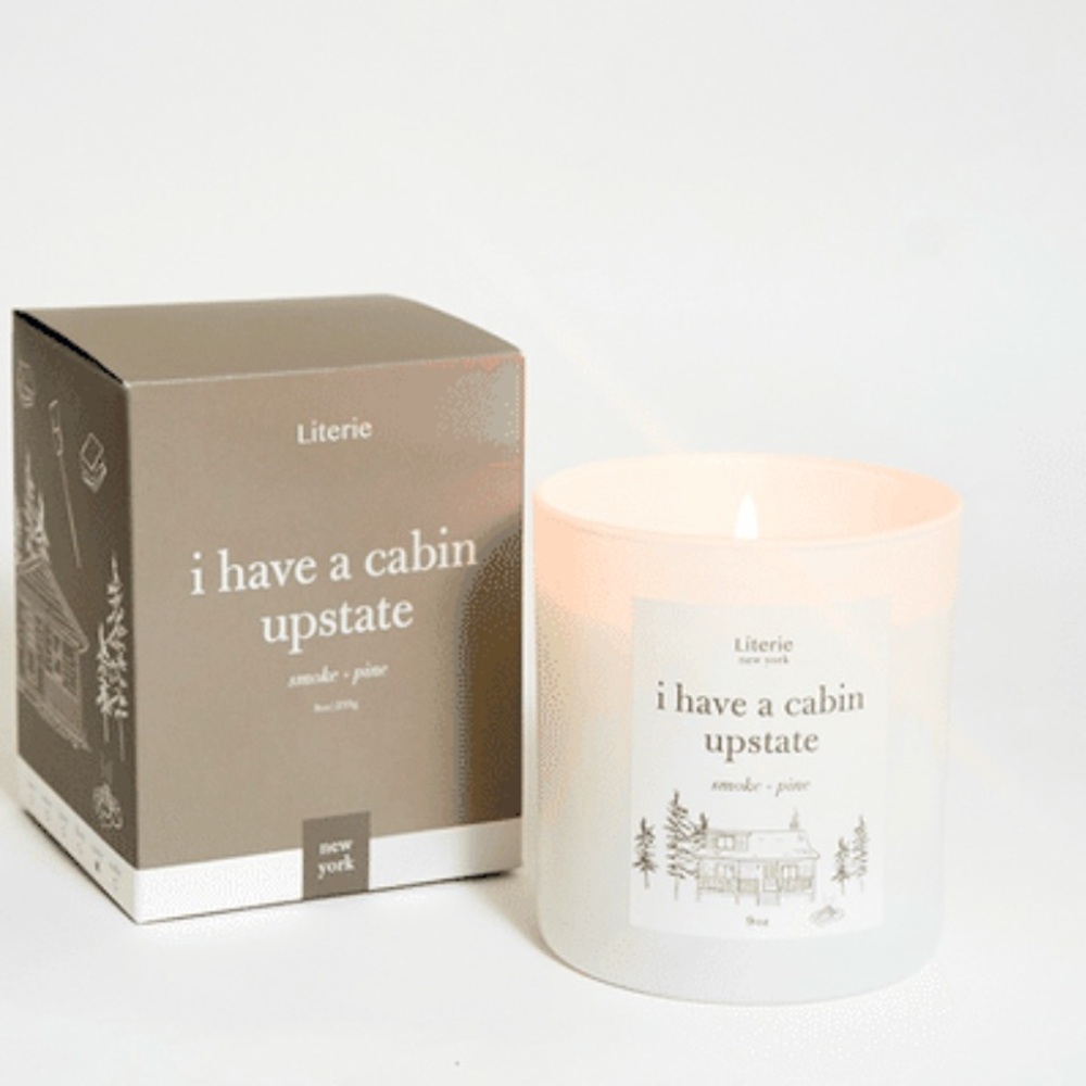 Literie NYC Candle I Have a Cabin Upstate NEW